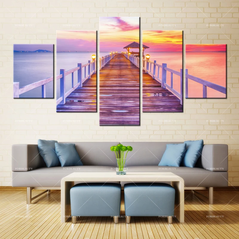 

Forbeauty Canvas Painting Wall Art Sunset_sea_sun_landscape Spray Printing Waterproof Ink Home Decor Oil Paintings Abstract