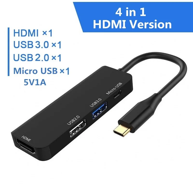HDMI ABS USB разветвитель DEX type C на 4K HDMI концентратор USB 3,0 2,0 высокоскоростной для samsung Galaxy S8 S9 S10 Plus Note 8 9 10 Pro переключатель USB-C концентратор - Цвет: HDMI ABS