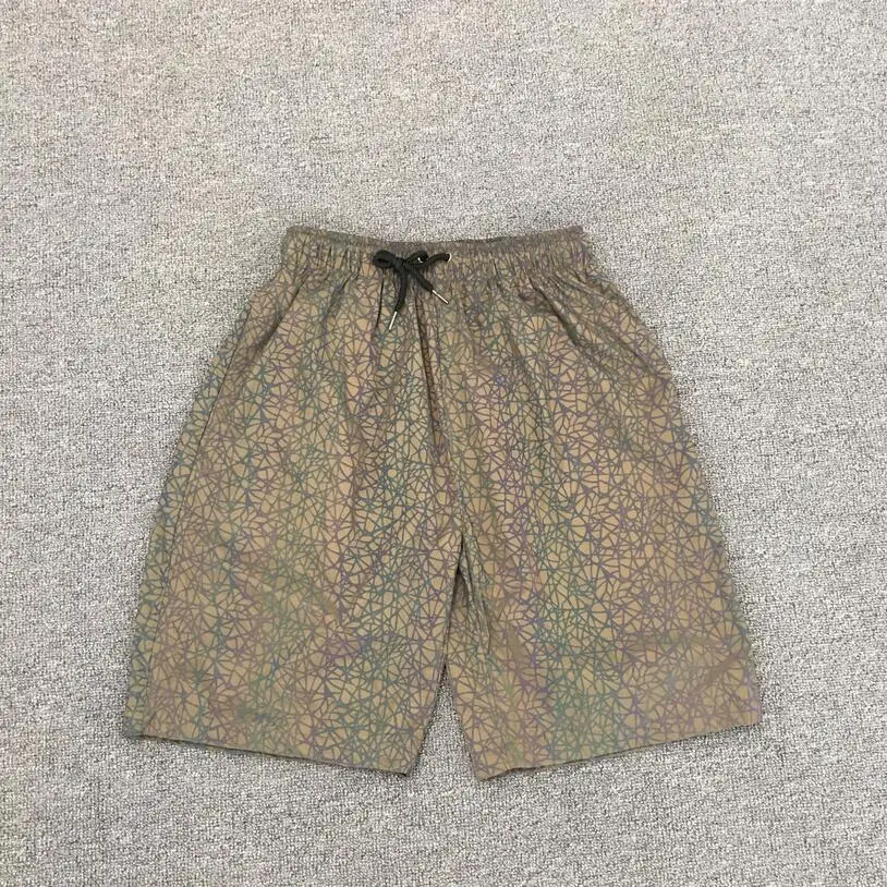 Шорты мужские светоотражающие в полоску уличные Короткие штаны стиле