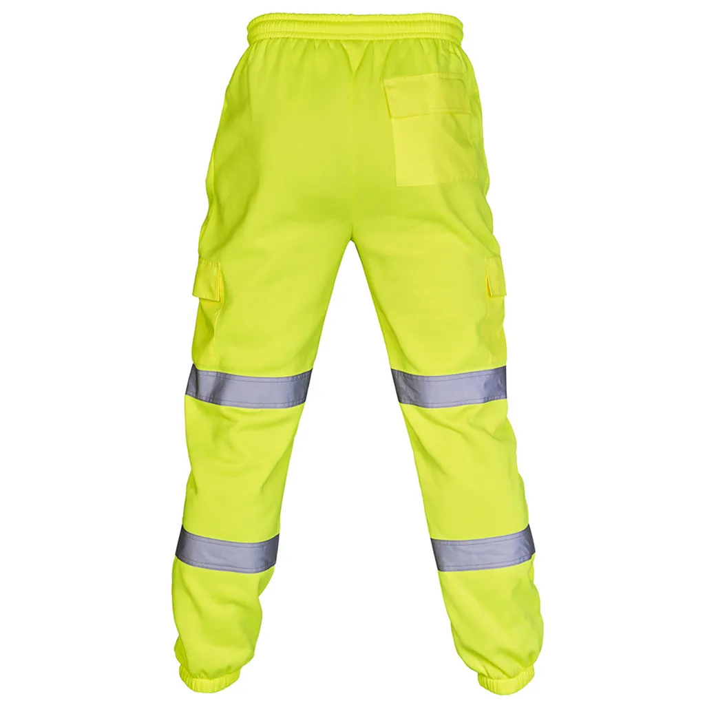 

Sweatpants Men Road Work High Visibility Overalls Casual Pocket Work Casual Trouser Pants Pantalon Chandal Hombre