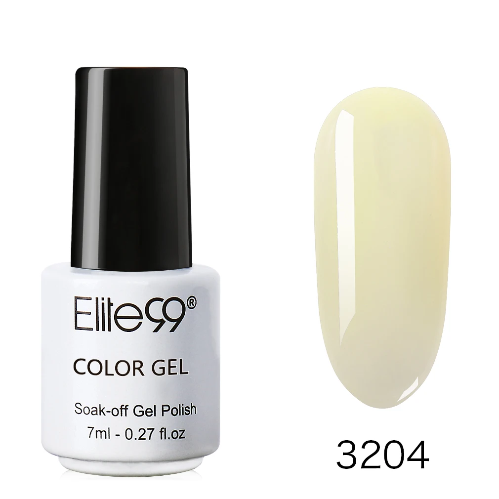 7ML 3204 Elite99 обнаженный желе для дизайна ногтей Гель-лак замочить от маникюра конфеты Гель-лак для ногтей полупрозрачный Светодиодный УФ-гель лак для ногтей - Цвет: 7ML 3204