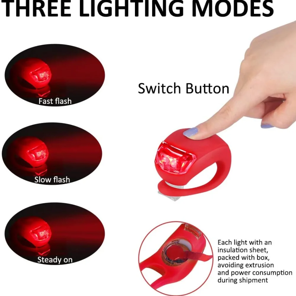 Светодиодный светильник для велосипеда из силикона водонепроницаемый головы