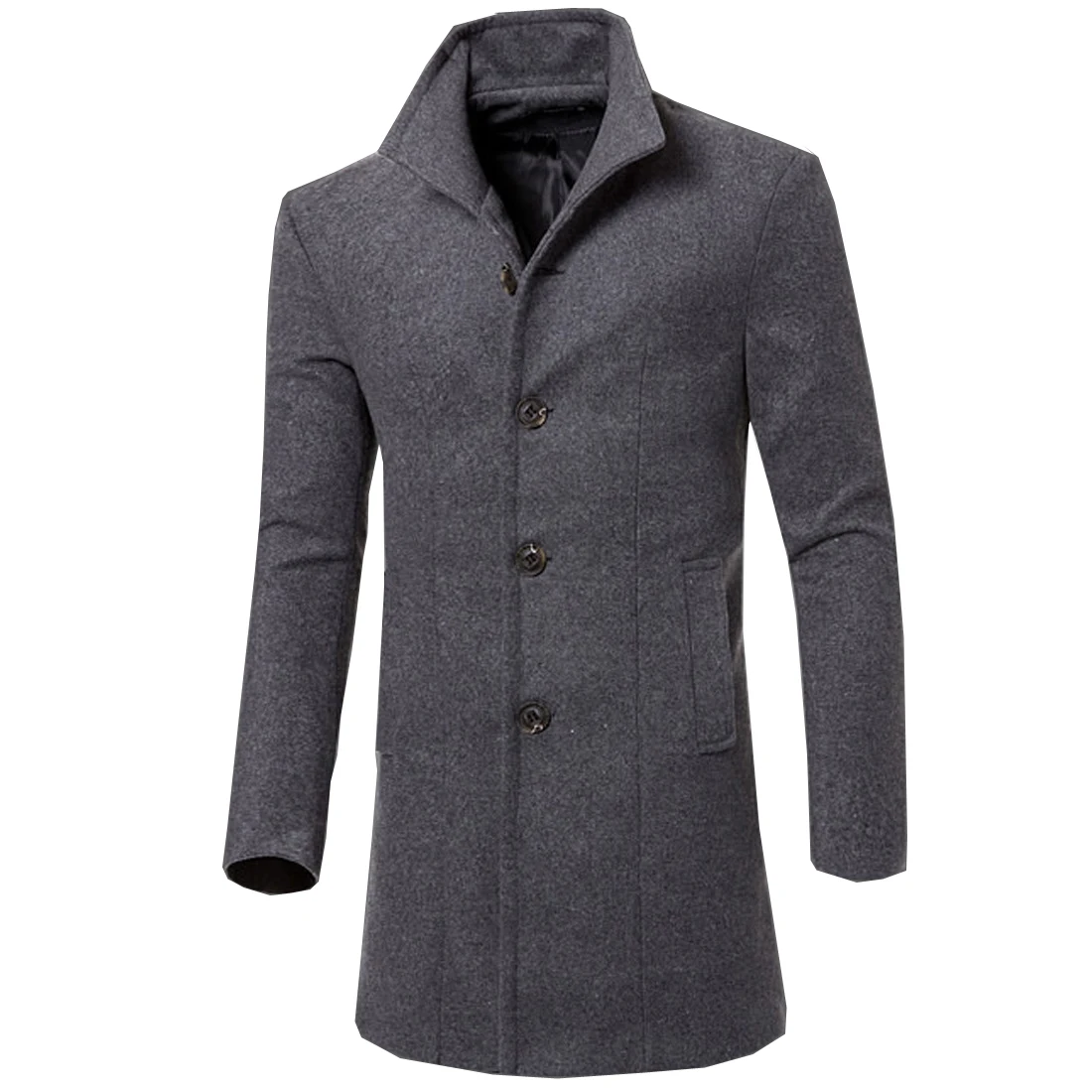

PARKLEES 2021 осеннее однотонное длинное пальто для мужчин ветрозащитное теплое тонкое Мужское пальто с карманами стильный Повседневный уличная...