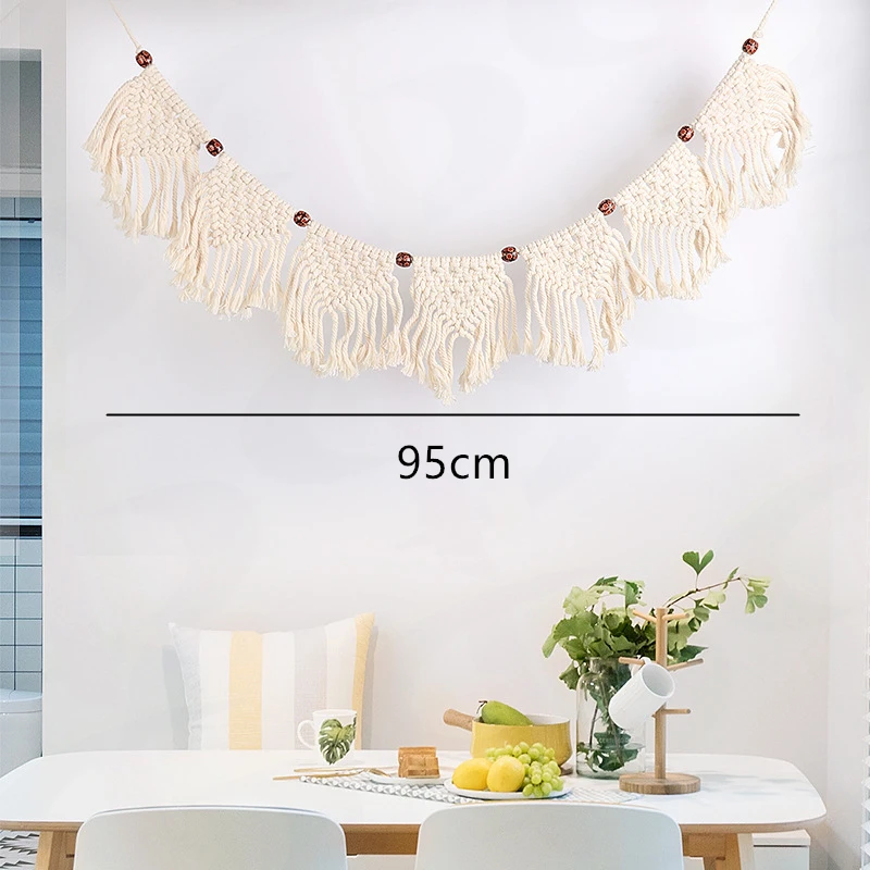 

NEW Macrame Wall Hanging Tapestry Cotton Rope Tassel Hand Woven Bohemian Tapestry Geometric Art Beautiful Living Room Home Decor