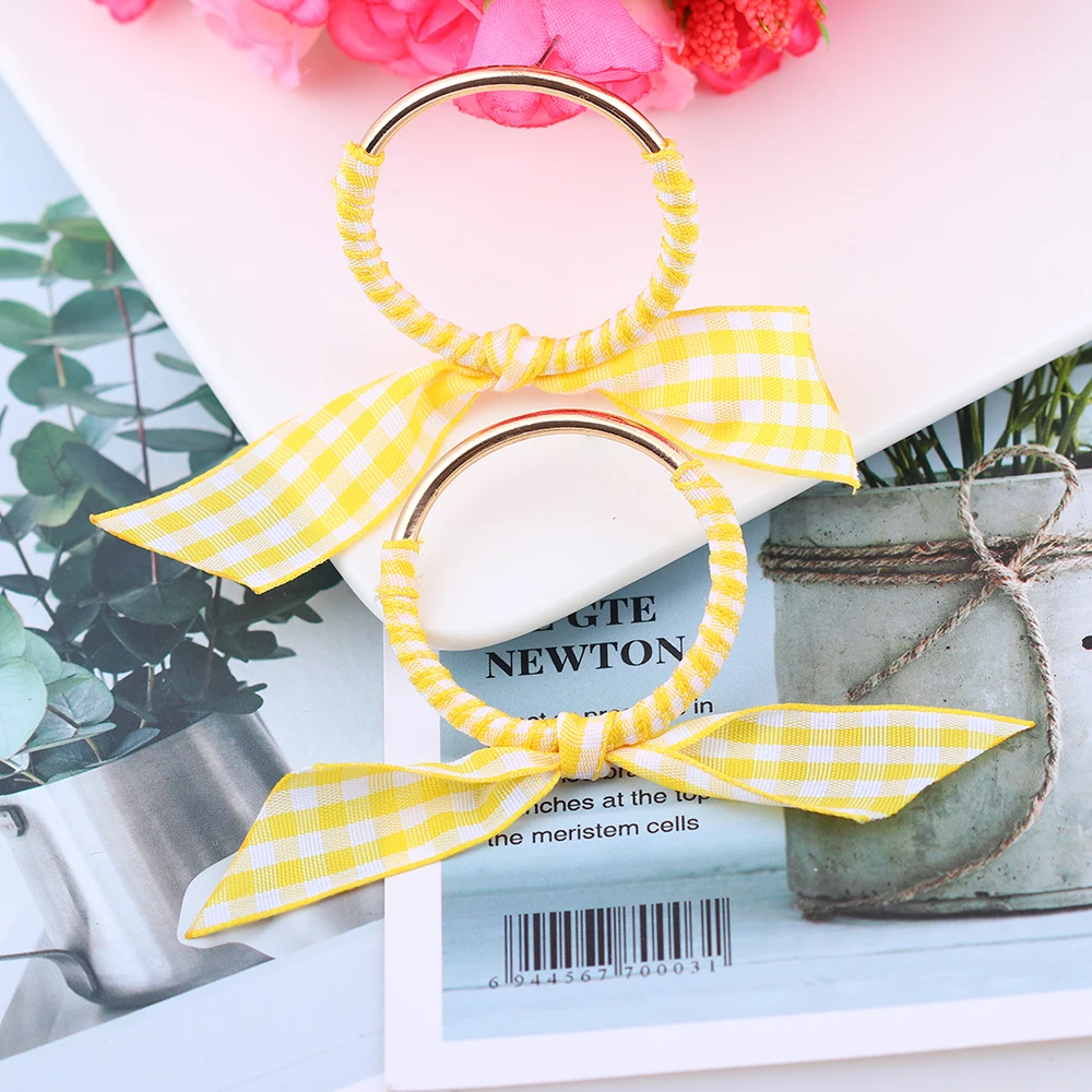 Модные тканевые серьги с бантом для женщин эффектная красочная полосатая