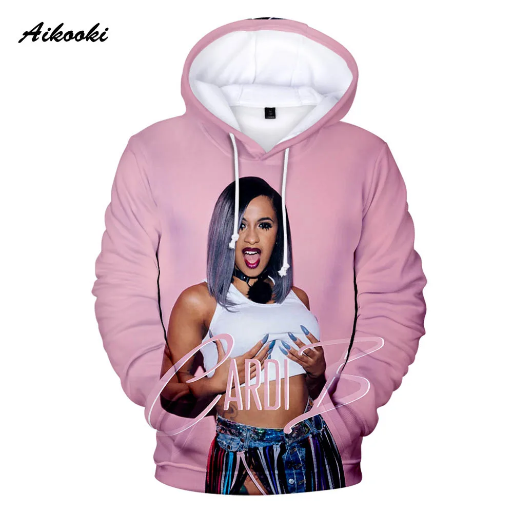 Aikooki 3D Cardi B толстовки для мужчин/женщин модная толстовка с капюшоном Весенняя