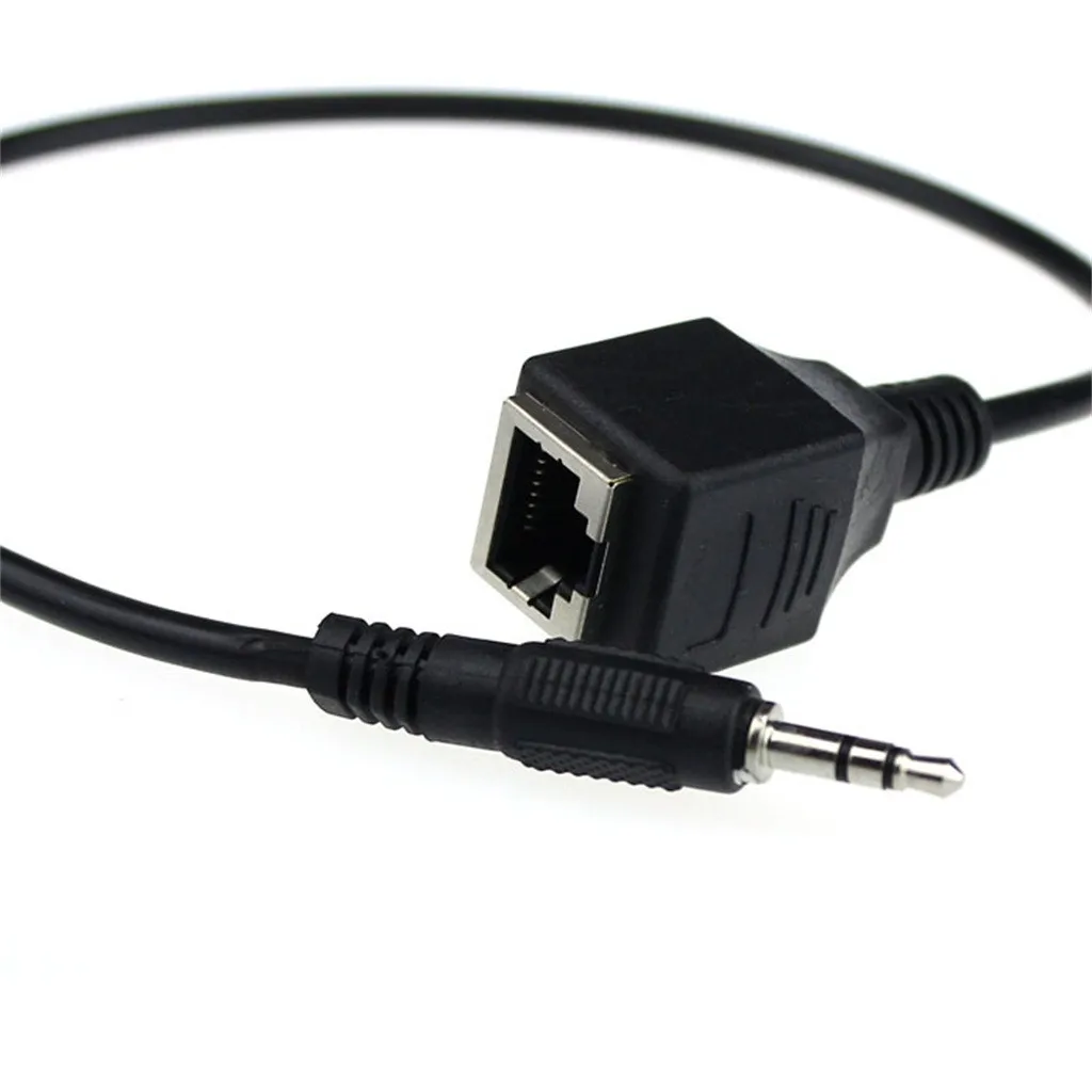 1 шт. 3 5 мм штекер аудиосигнала кабель для RJ45 Ethernet LAN Сетевой аксессуар сенсорными