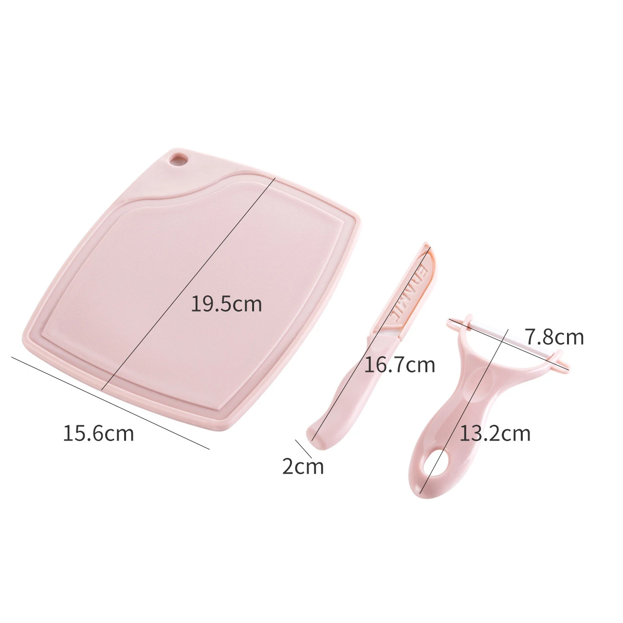 

3 Piece Set Colorful Mini Ceramic Knife Home Peeler Knife Fruits Paring With Cutting Board Outdoors Camping Kitchen Accessories