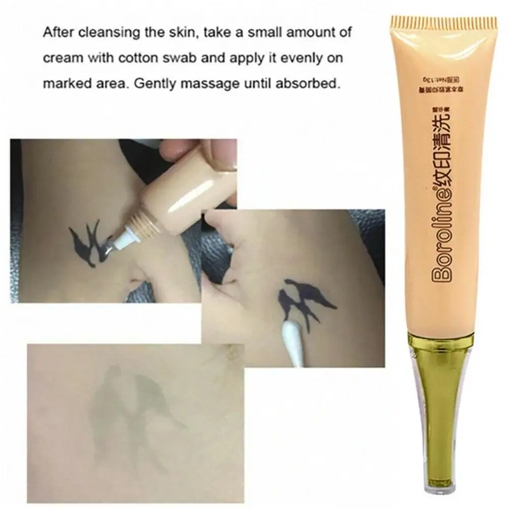 

Natural Plant Extract Permanent Tattoo Removal Cream Cleaning Tattoo Painless Skin Permanent Cream E8W6