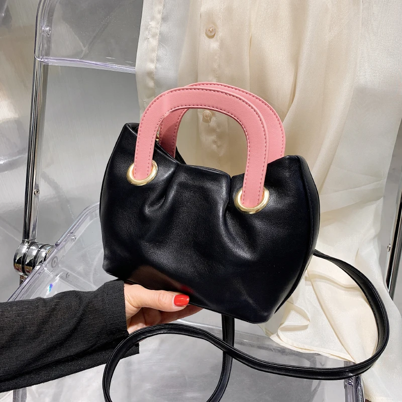 

Fashion Shoulder Bag Retro hit women's crossbody bag Female Designer Leather white large Pleated cheap handbag 2021 women's bran