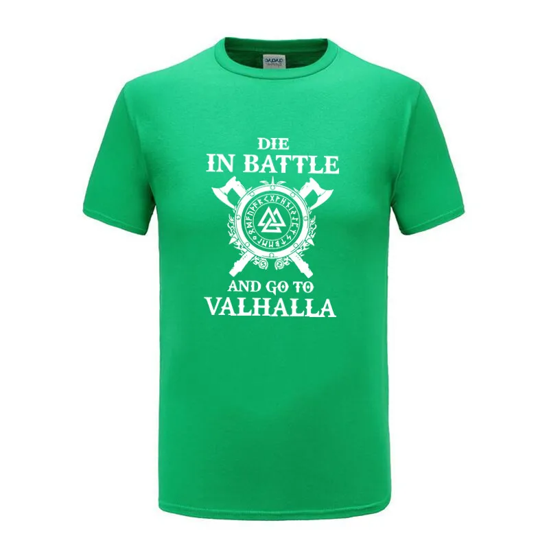Мужские футболки для ТВ-шоу Die In Battle And Go To Valhalla популярная летняя футболка Vikings 2021