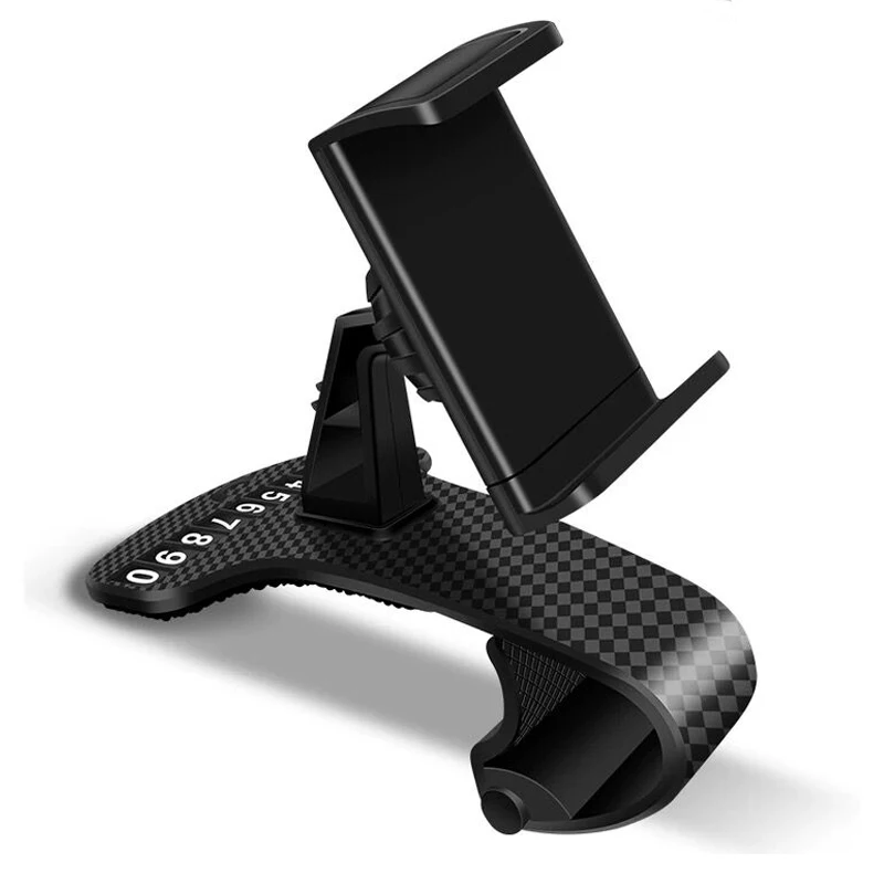 

XMXCZKJ Universal Dashboard Car Phone Holder 360 Adjustable GPS Car High elasticity Clip Phone Stand For iPhone 11 12 Xiaomi 10