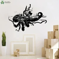 octopus sea monster ocean ship vinyl wall stickers nautical home decor living room bathroom decal mural wallpaper dw13018