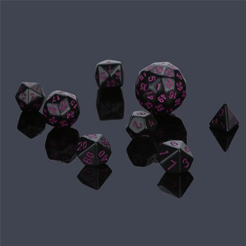10 шт. Набор Игральных кубиков с 60 гранями dados poliedricos fun Вечерние игры polyhedron D60 многогранные акриловые кости dados de rpg 30A20