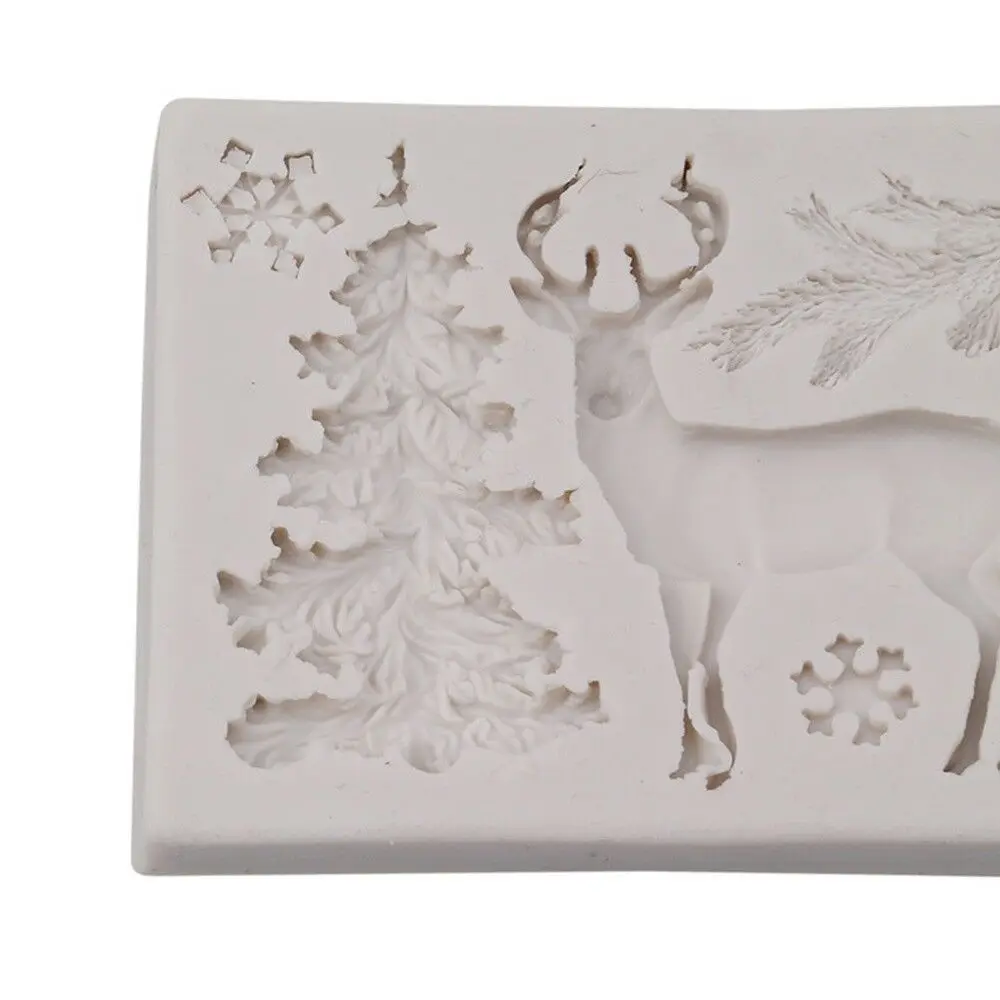 Глиняные формы для выпечки силиконовая форма шоколада и снежинок Рождественская