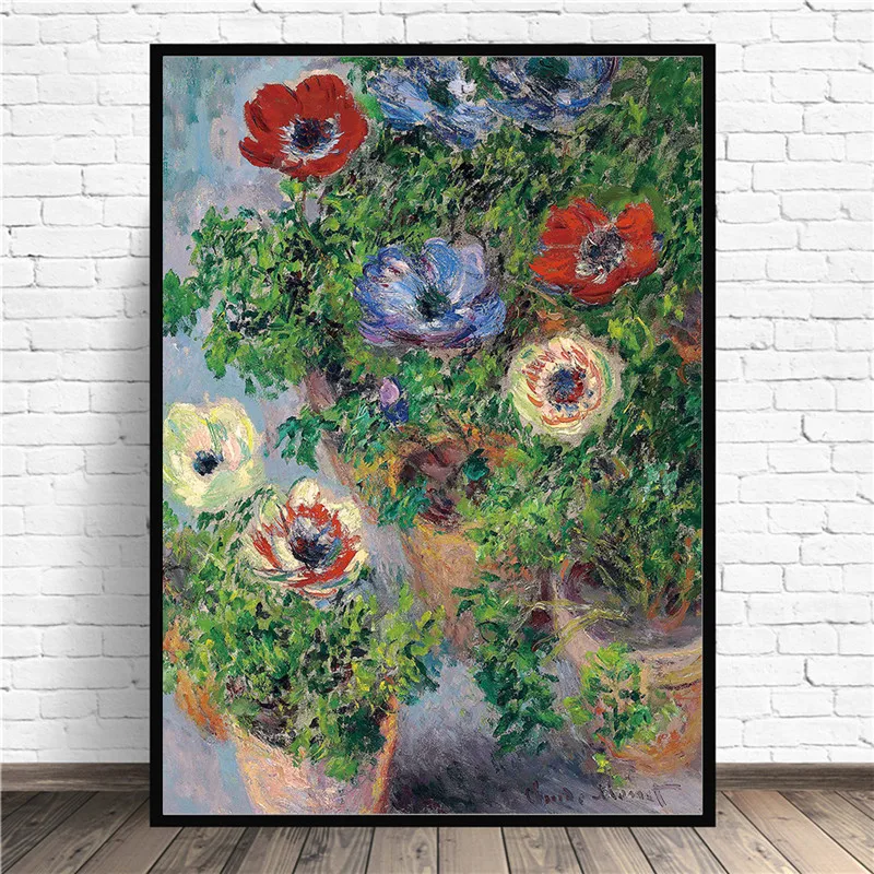 Клода монет работает анимон картина маслом на холсте плакаты и печать Картина