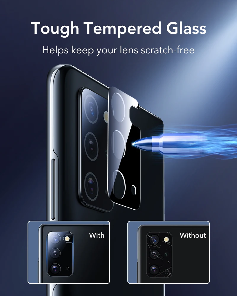 Защитная пленка ESR для объектива камеры Samsung Galaxy Note 20 S20 Plus S21 Ultra 10 закаленное
