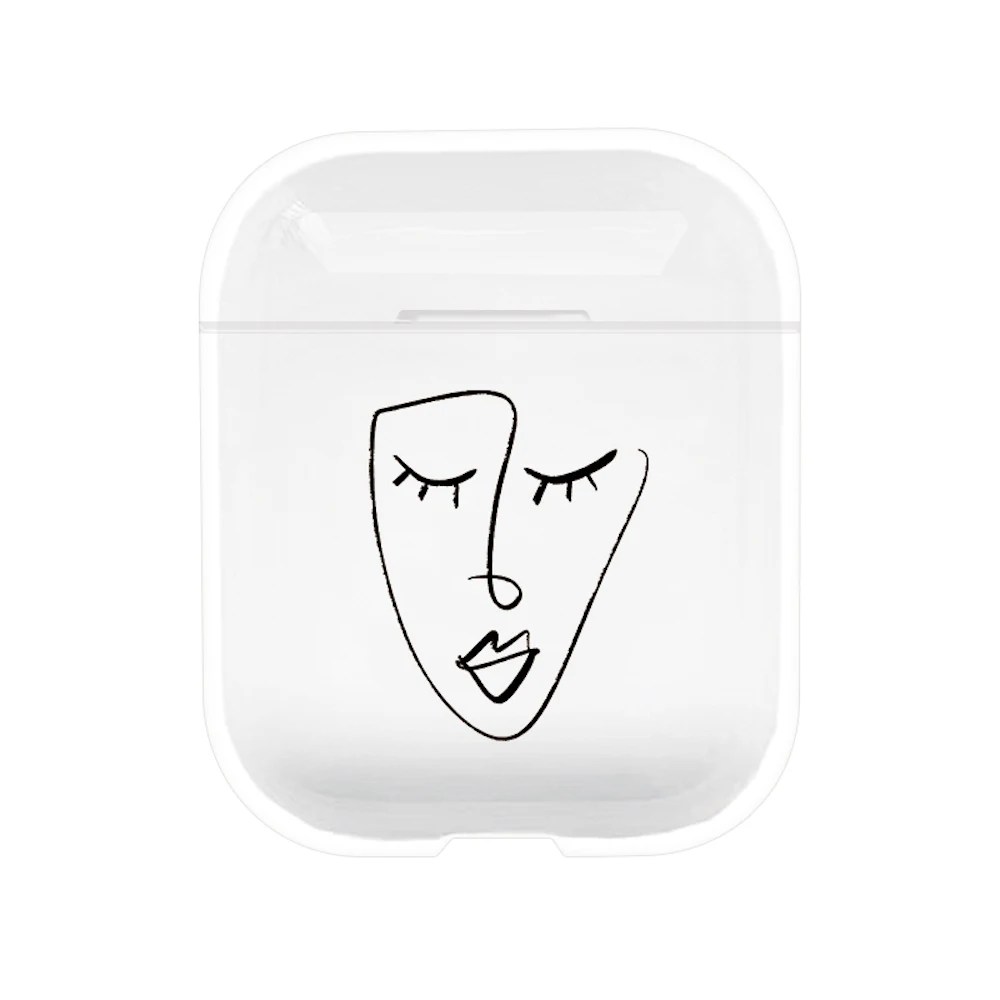 Жесткий прозрачный чехол для AirPods, беспроводные наушники, милый бренд, чехол для зарядки, сумка для AirPods 1 2, защитный чехол - Цвет: OSPC 41
