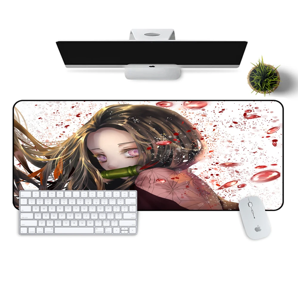

GuJiaDuo Anime Demon Killer Nidouzi Cute Large Mouse Pad Laptops PC Gamer Desktop Keyboard Carpet Game Accessories Cute Desk Mat