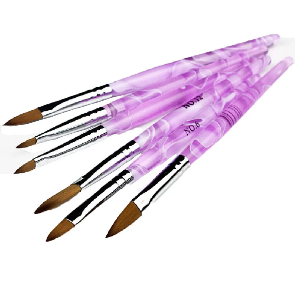 Кисти для дизайна ногтей 6 шт./компл. рисование различных форм дизайн сделай сам