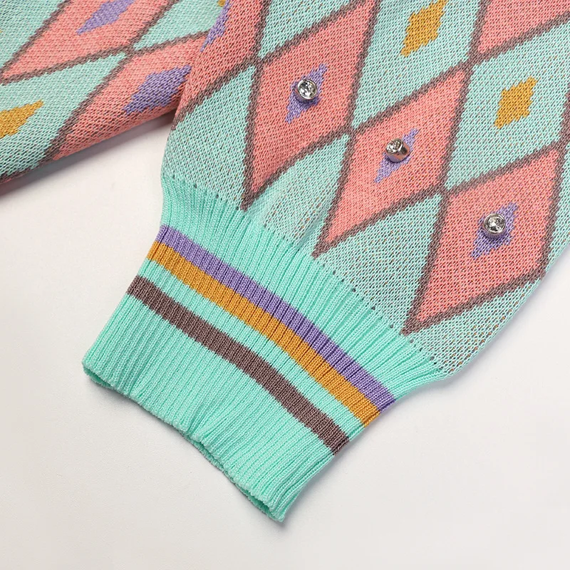 

Summer Brand New Fashion Beading Knitted Ruffles V-neck Half Sleeve Woman Sweater Dress YOU484