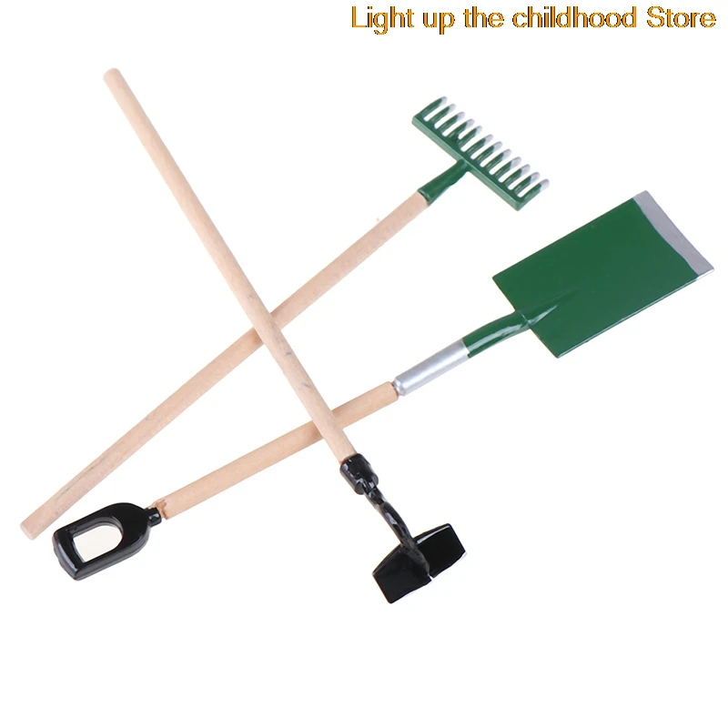 

Dollhouse Miniature 1:12 Scale Garden Tools for Dolls House Garden Scenery Model Furniture Decor 1Set(3pcs)