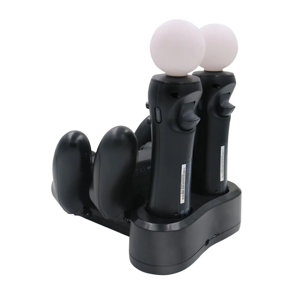 Светодиодный джойстик Quad PS 4 Move Motion VR PSVR зарядное устройство подставка контроллер