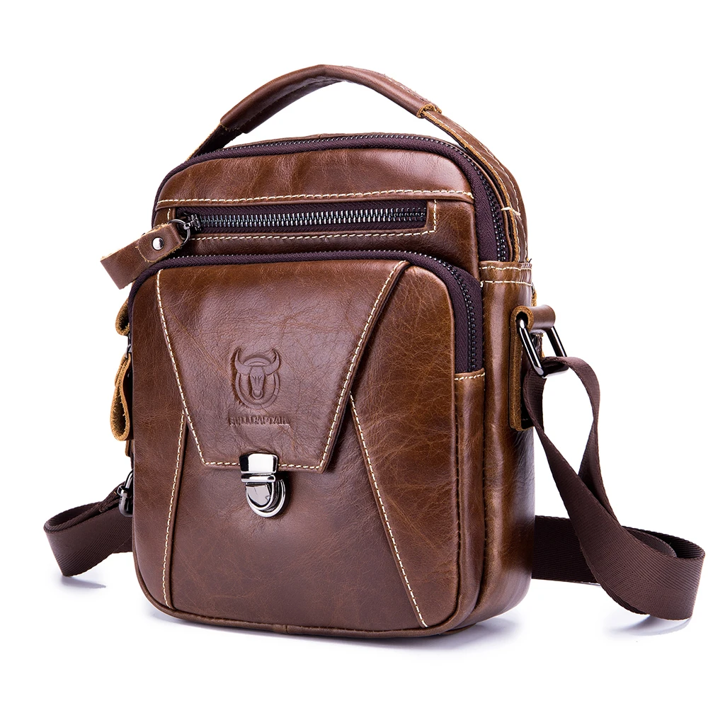 BULL CAPTAIN брендовая сумка с ручкой сверху натуральная кожа мужские сумки через