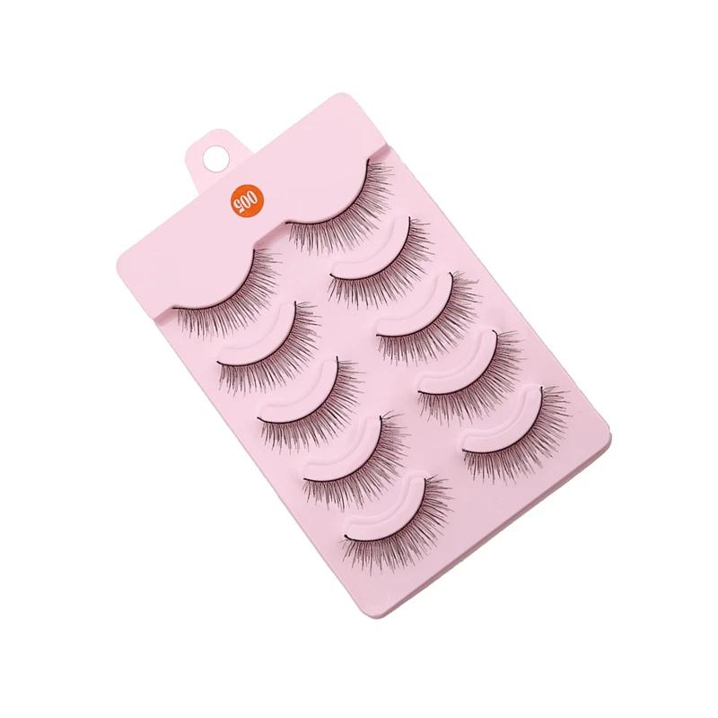 

5 Pairs Long Eyelashes Natural False Eyelashes Crisscross Lashes Handmade Soft Fake Eyelashes Extension Makeup Kit Maquiagem