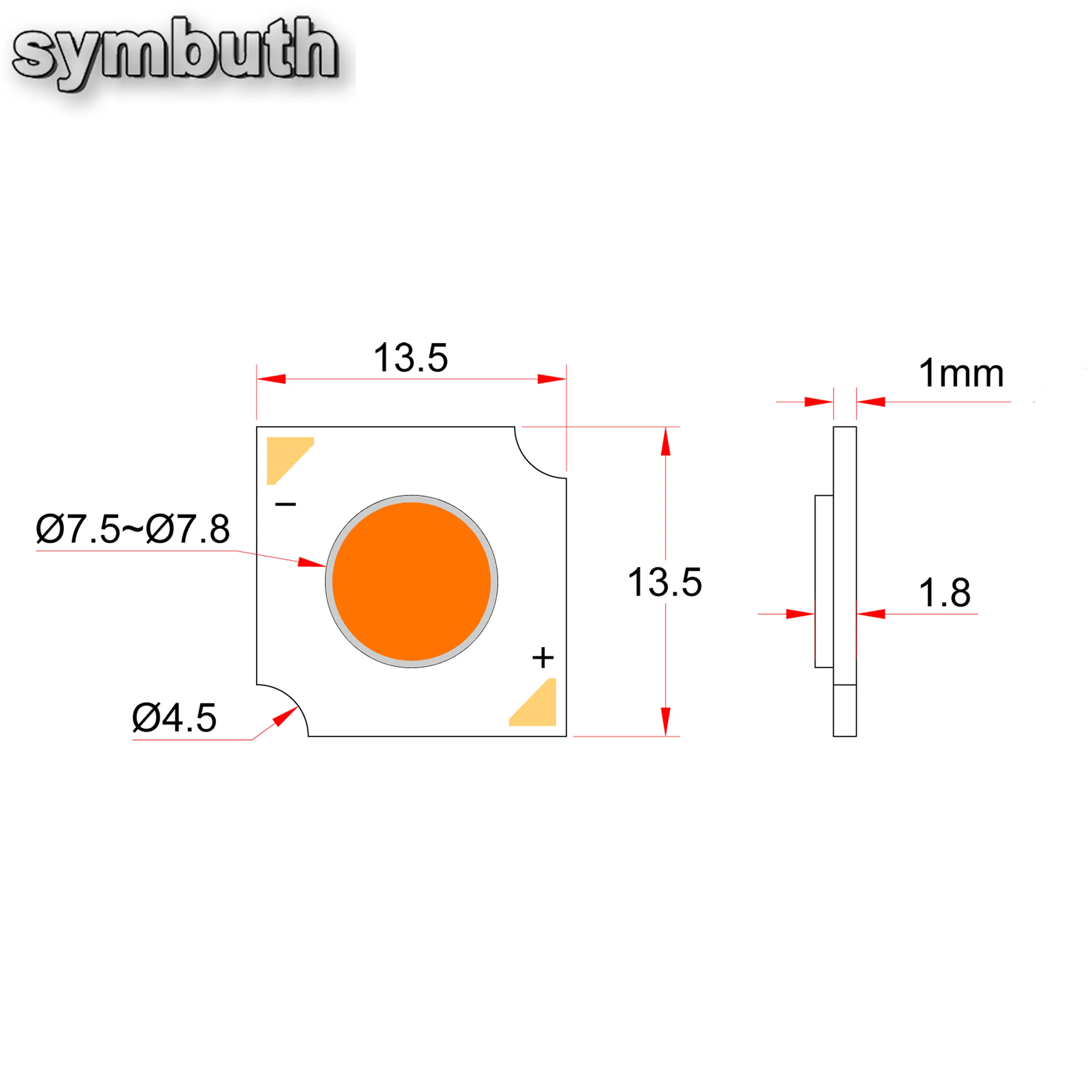 Производитель 2 шт./лот 3 Вт 6 В 14x14 мм COB светодиодный источник света CRI Ra 80 500 мА для