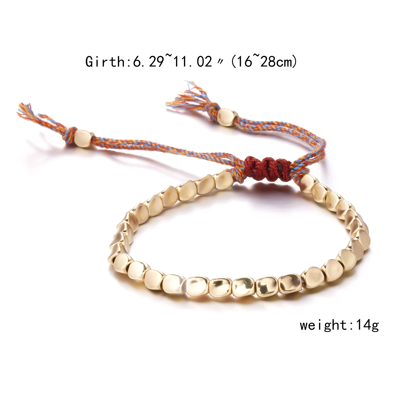 

Handmade Tibetan Buddhist Braided Cotton Thread Lucky Bracelet Copper Beads Carved Amulet Charm Bracelet for Men Women Couple