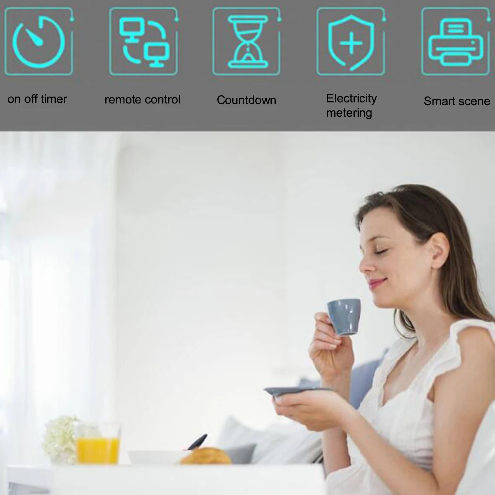 Умная Беспроводная розетка H96 2020 с поддержкой Wi Fi и Alexa Google Assistant|Умные розетки| |