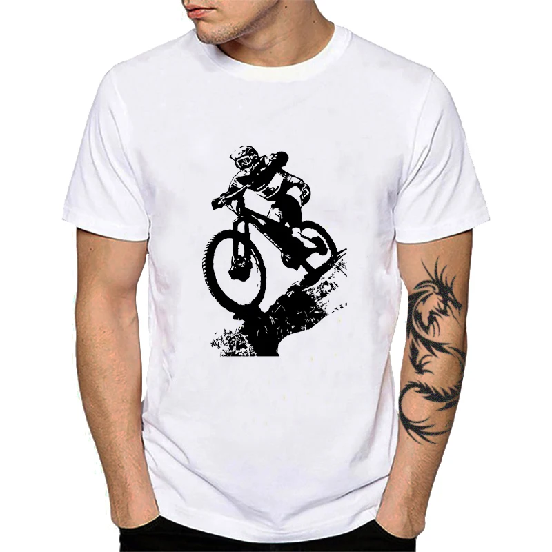 Футболка с круглым вырезом и надписью I love Bike для горного велосипеда лета YH086 топы