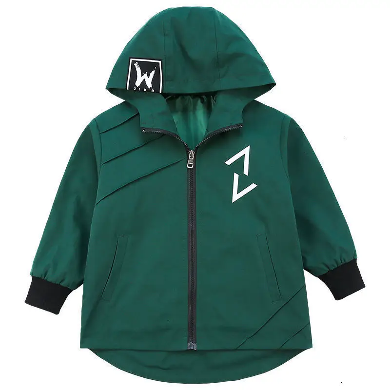 Куртки с капюшоном для мальчиков детская спортивная верхняя одежда брендовый