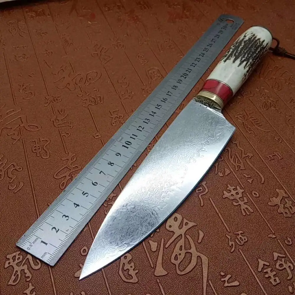 67 слоев японский дамасский нож поварской 8 дюймов зеркальная сталь Дамасские