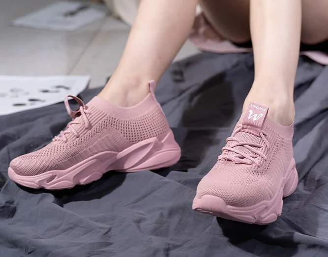 

Factory Direct Women Casual Shoes Fashion Breathable Walking Mesh Flat Shoes Sneakers Women 2019 Gym