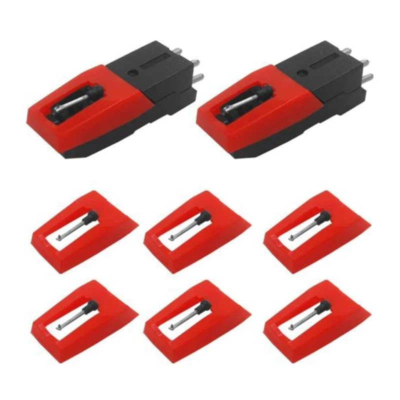 

1 комплект, картридж для проигрывателя виниловых пластинок с универсальными сменными иглами