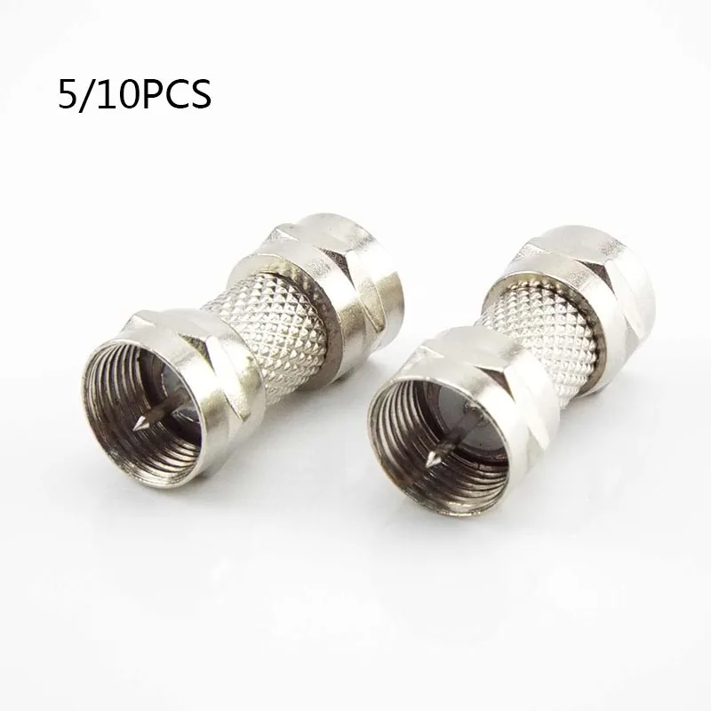 

Zinc Alloy F Type Male Plug Connector Socket to RF Coax TV Aerial Female RF Adapters 2.6*1.1cm Video Converter CCTV Accessories