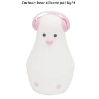 youpin usb charging with sleeping bedside bedroom small night light new cartoon bear silicone patting light touch switch