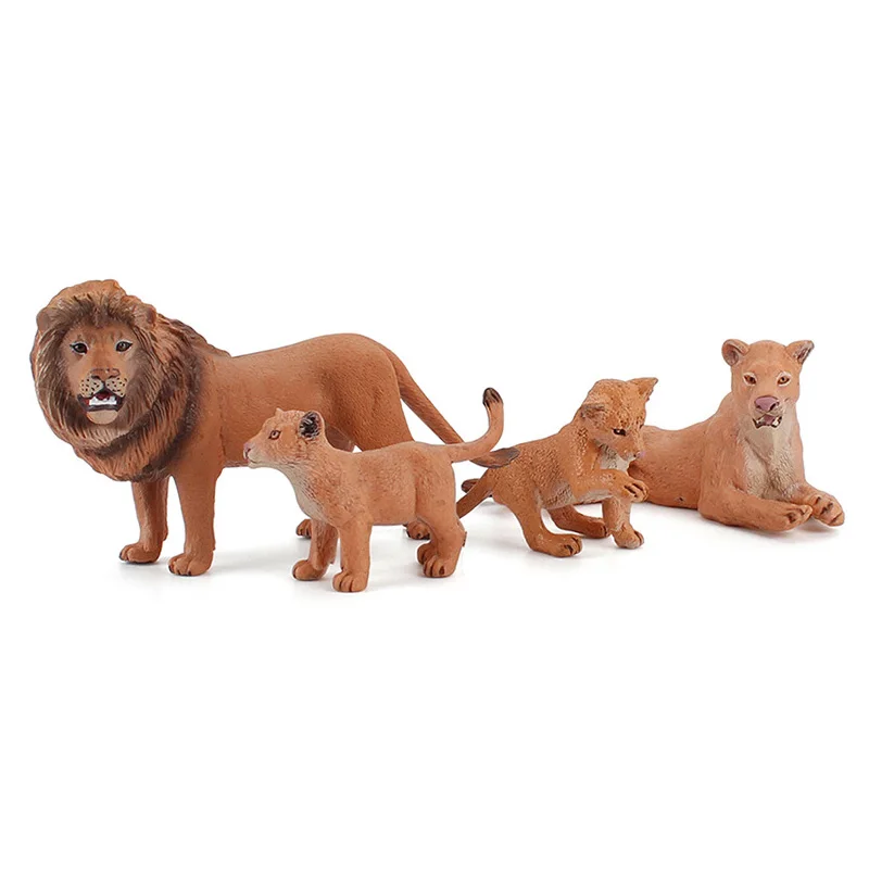 

Набор фигурок из серии «Семья львов», игрушечные фигурки, миниатюрные куклы, образовательные игрушки для детей