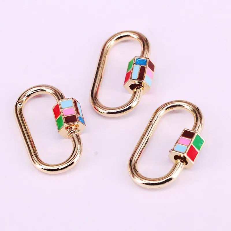 5 шт. 2019 новые модные эмалированные завинчивающиеся застежки цветные подвески