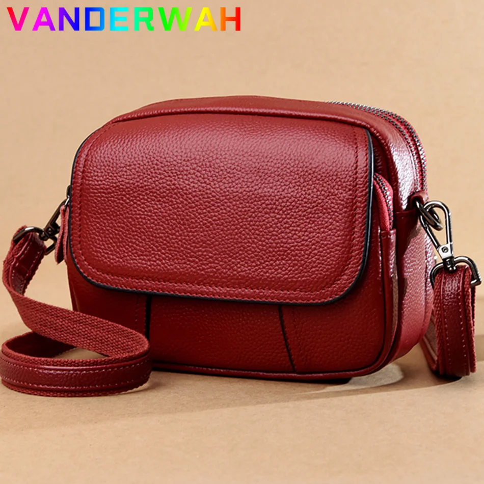 

Real Cowhide Bags Genuine Leather Crossbody Bags Luxury Designer Handbags Fashion Casual Messenger Bag Small Ladies Shoulder Sac