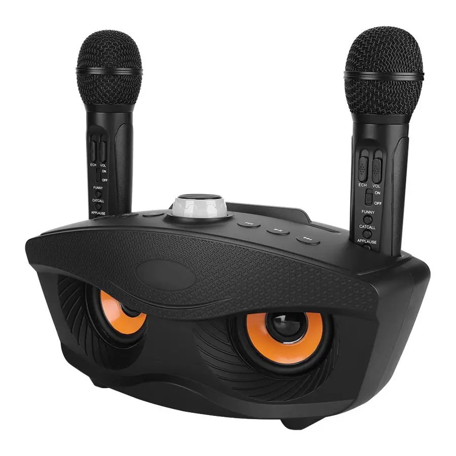 

Bluetooth Speaker with Two Wireless Microphone Mobile Wireless Karaoke Speaker Wireless Stereo Party Super Speaker Party Music