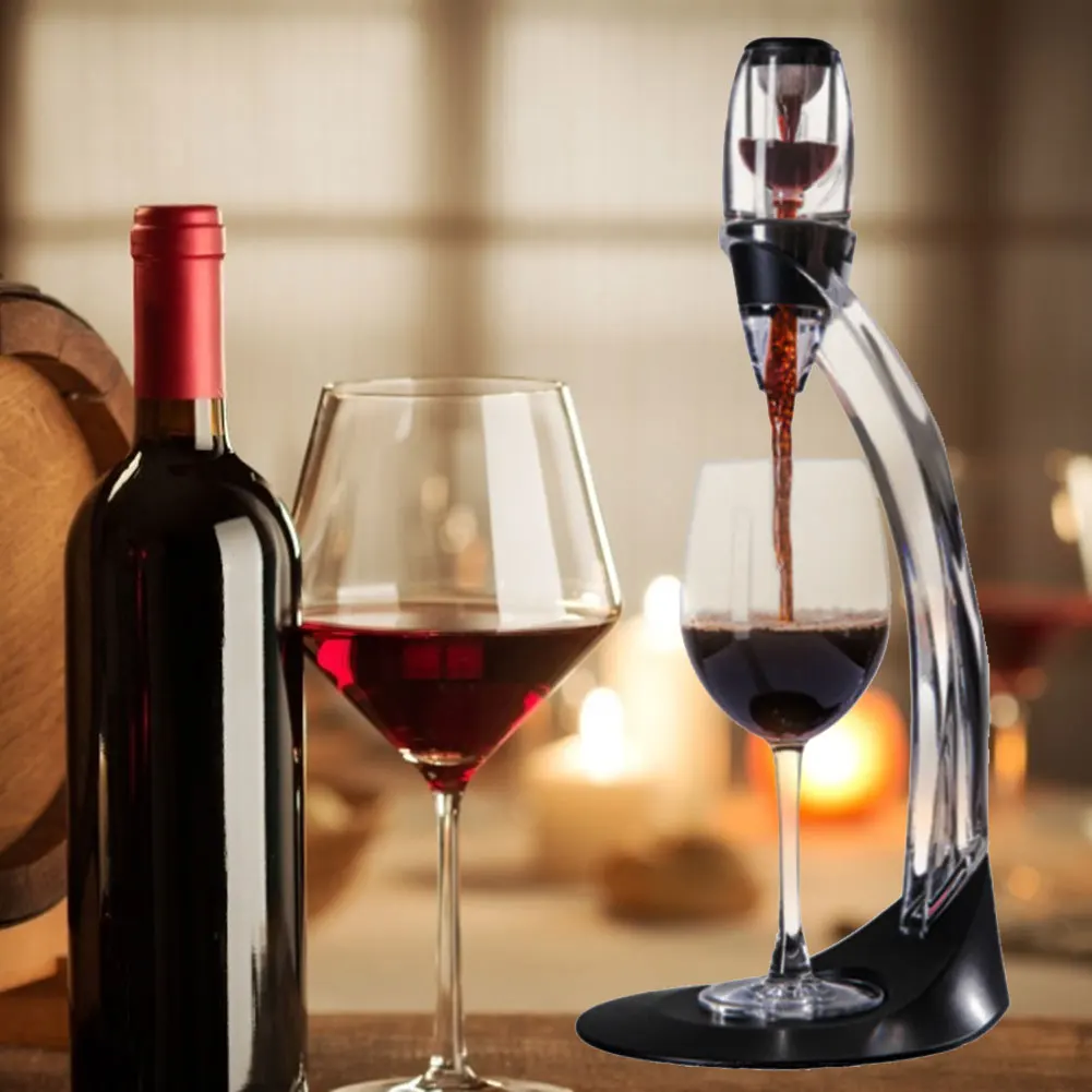 

Portable Pouring Pot Wine Quick Decanter Set Wine Dispenser Dispenser Decanter With Filter Holder For Restaurant Bar Accessori