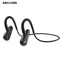 arikasen 16gb mp3 player bluetooth compatible bone conduction headphones open ear wireless headsets with microphone for sports