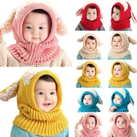 children hats pom pom ball hat kids beanies cap girls boys winter warm wool hooded hat baby scarves toddler caps