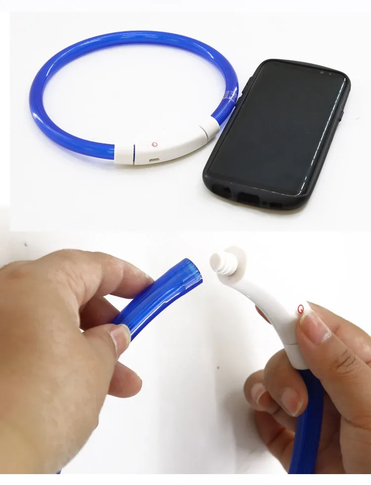 Ошейник для домашних животных, USB зарядный светильник, ошейник для кошек, собак, ночная безопасность, гиена, светящийся ошейник, товары для домашних животных