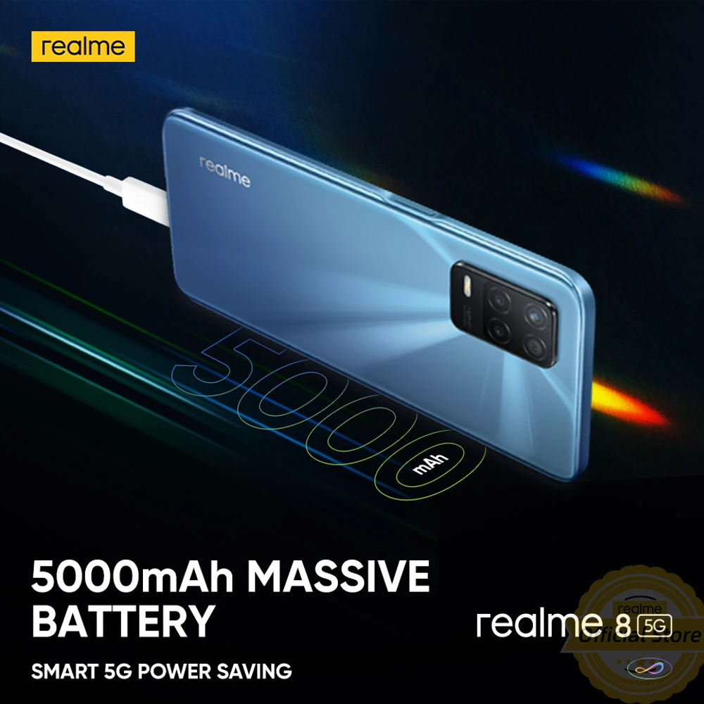 realme 8 5g 6gb128gb global version 6 5 smartphone dimensity 700 90hz display 48mp triple camera 5000mah nfc mobile phone free global shipping