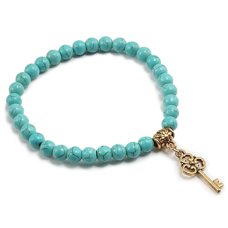 Брелок для ключей браслет на дистанцию из натурального камня бисера йоги