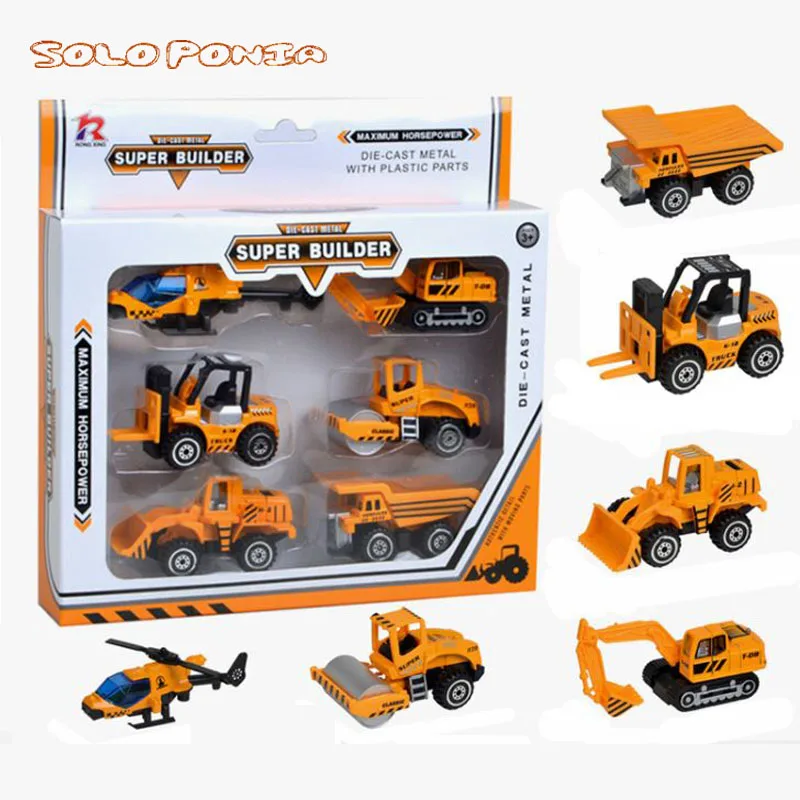 Модель автомобиля-экскаватора 6 шт. литые из сплава металла | Игрушки и хобби
